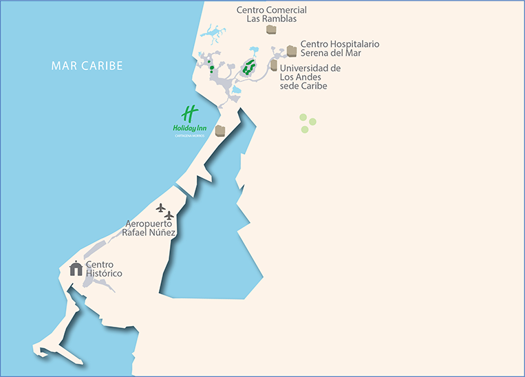 Ubicación Holiday Inn Cartagena Morros